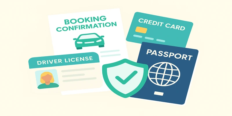 Documents for rental car pickup