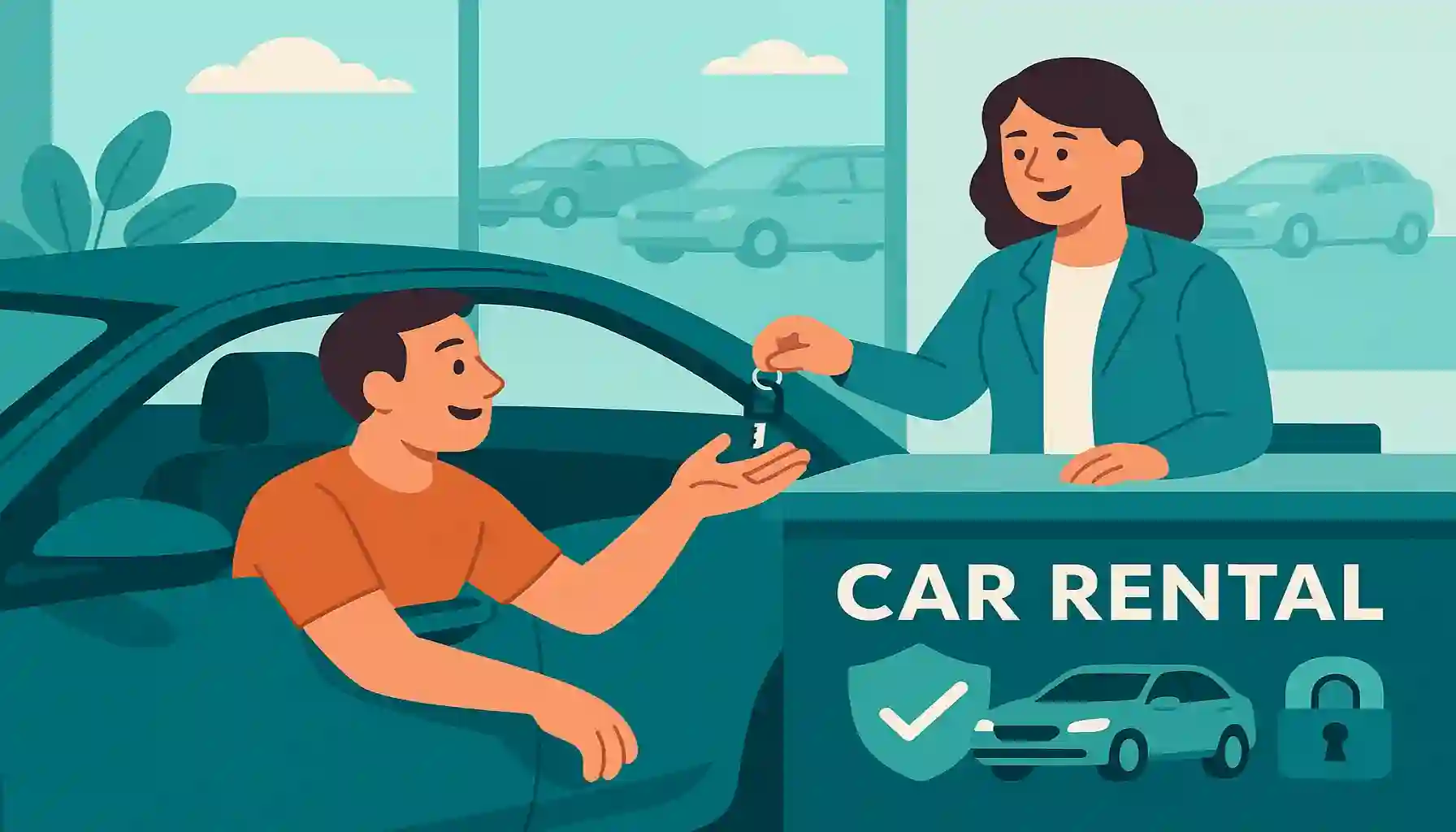 Picking up a rental car