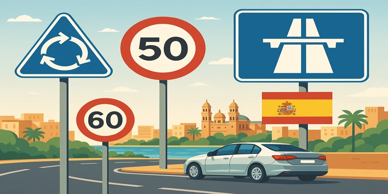 Traffic rules in Spain - road sign