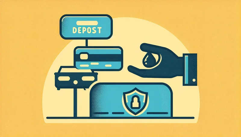 Depósito en alquiler de coches